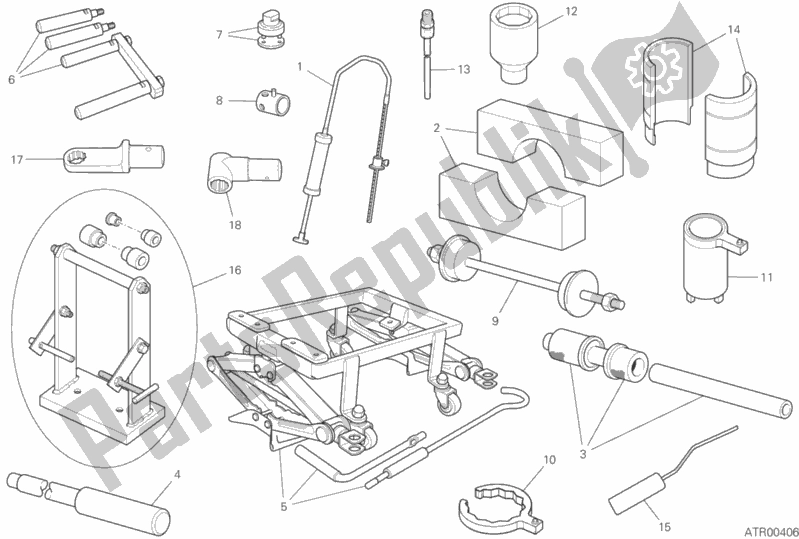 Wszystkie części do 01b - Narz? Dzia Serwisowe Warsztatu Ducati Multistrada 950 S SW Brasil 2020